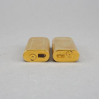 TÄNDARE, 2 st, gulddoublé, Cartier, Paris.