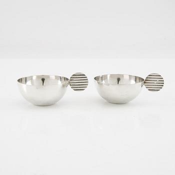 Wiwen Nilsson, punch bowl a pair of silver, Lund 1966.