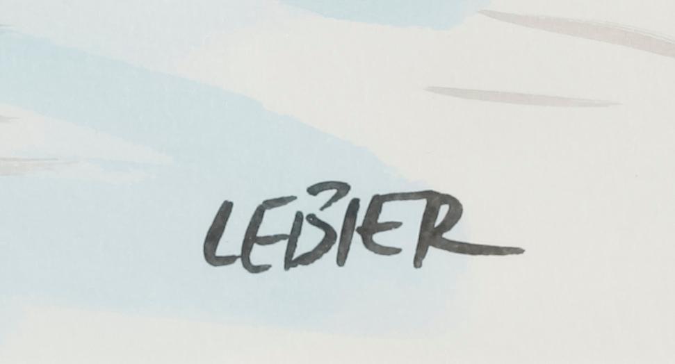 DANIEL LEBIER, akvarell, signerad.
