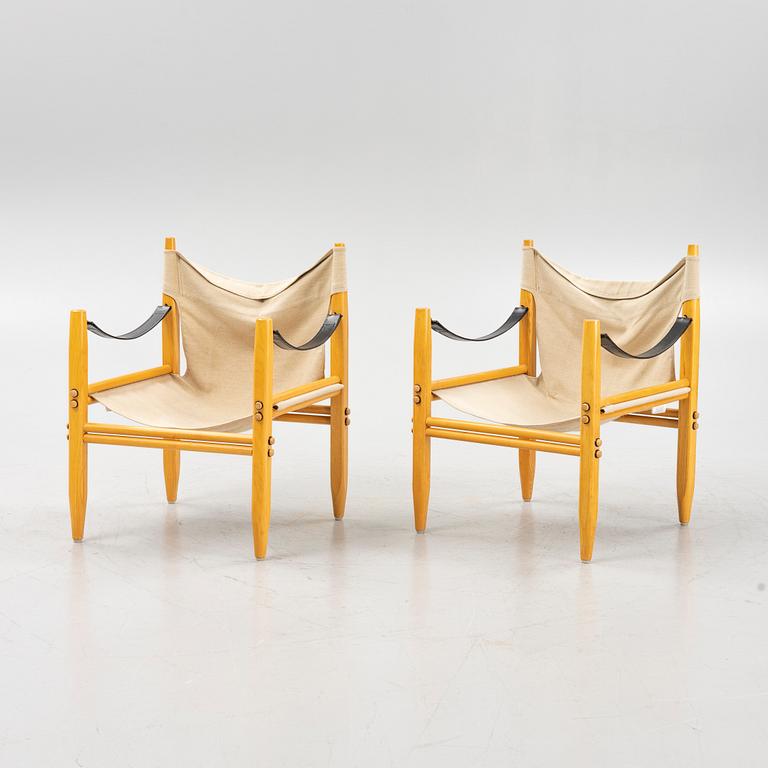 Franco Legler, fåtöljer ett par, safarimodell, Zanotta, Italien, 1970/80-tal.