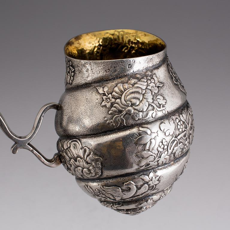 BÅLSLEV, ostämplad, silver och ben, 1700-talets förra hälft.