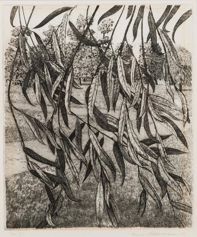 AUNE MIKKONEN, etsning, signerad och daterad -73, numrerad 4/70.