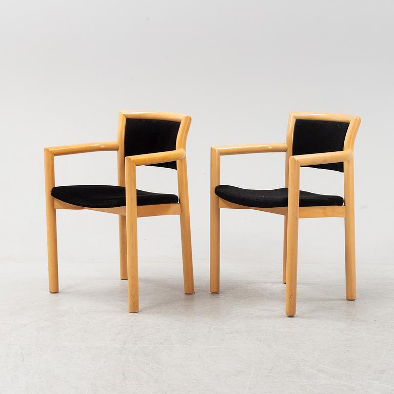 Jan Ekselius, a dining table and ten chairs, JOC Möbler, Sweden, late 20th century.