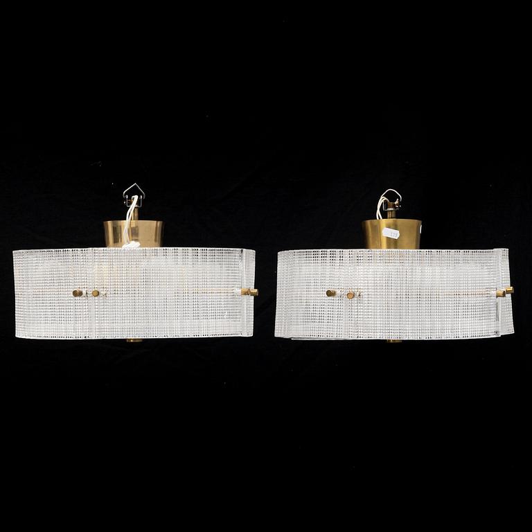 Carl Fagerlund, a pair of ceiling lights, second half of the 20th Century.