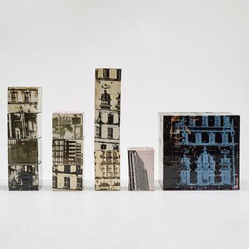 Ylva Wilhelmina Franzén, a group of five stoneware sculptures, 2000's.