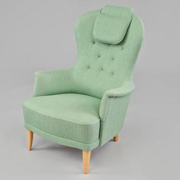 FÅTÖLJ, "Farmor", Carl Malmsten, O H Sjögrens Stoppmöbler, Tranås, 1900-talets andra hälft.