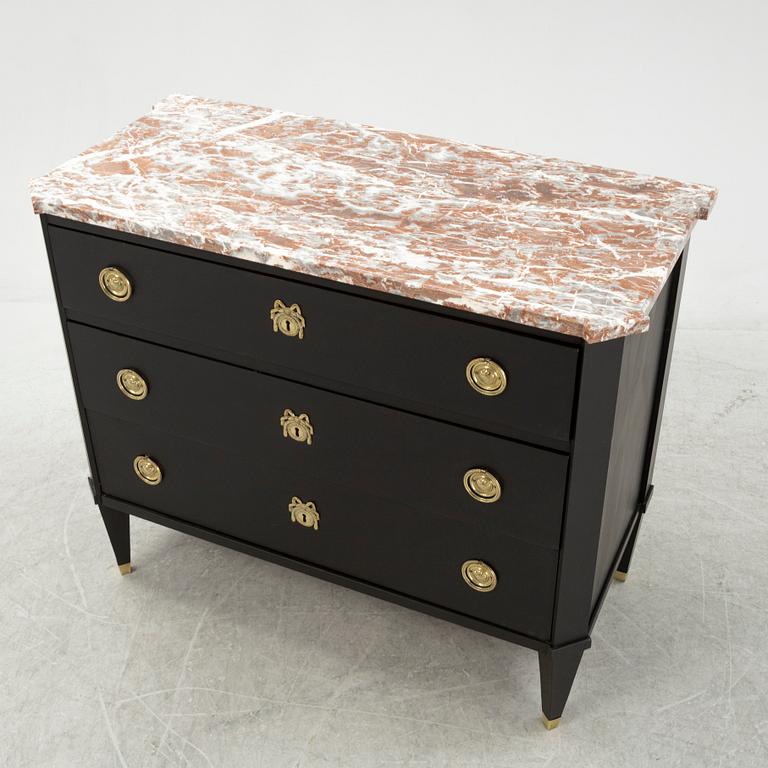 A Gustavian style chest of drawers, second half of the 19th century.