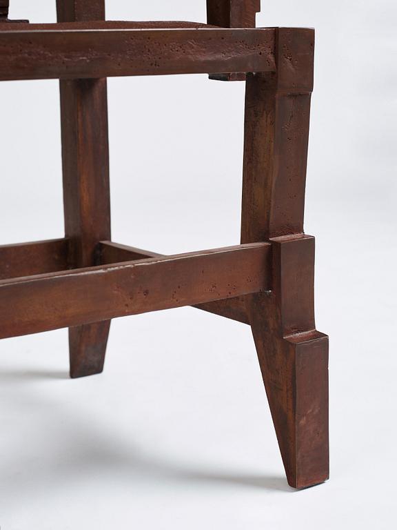 John Kandell, a patinated bronze 'Solitär' chair, Källemo, Sweden, ed. 3/7, only 3 chairs executed.