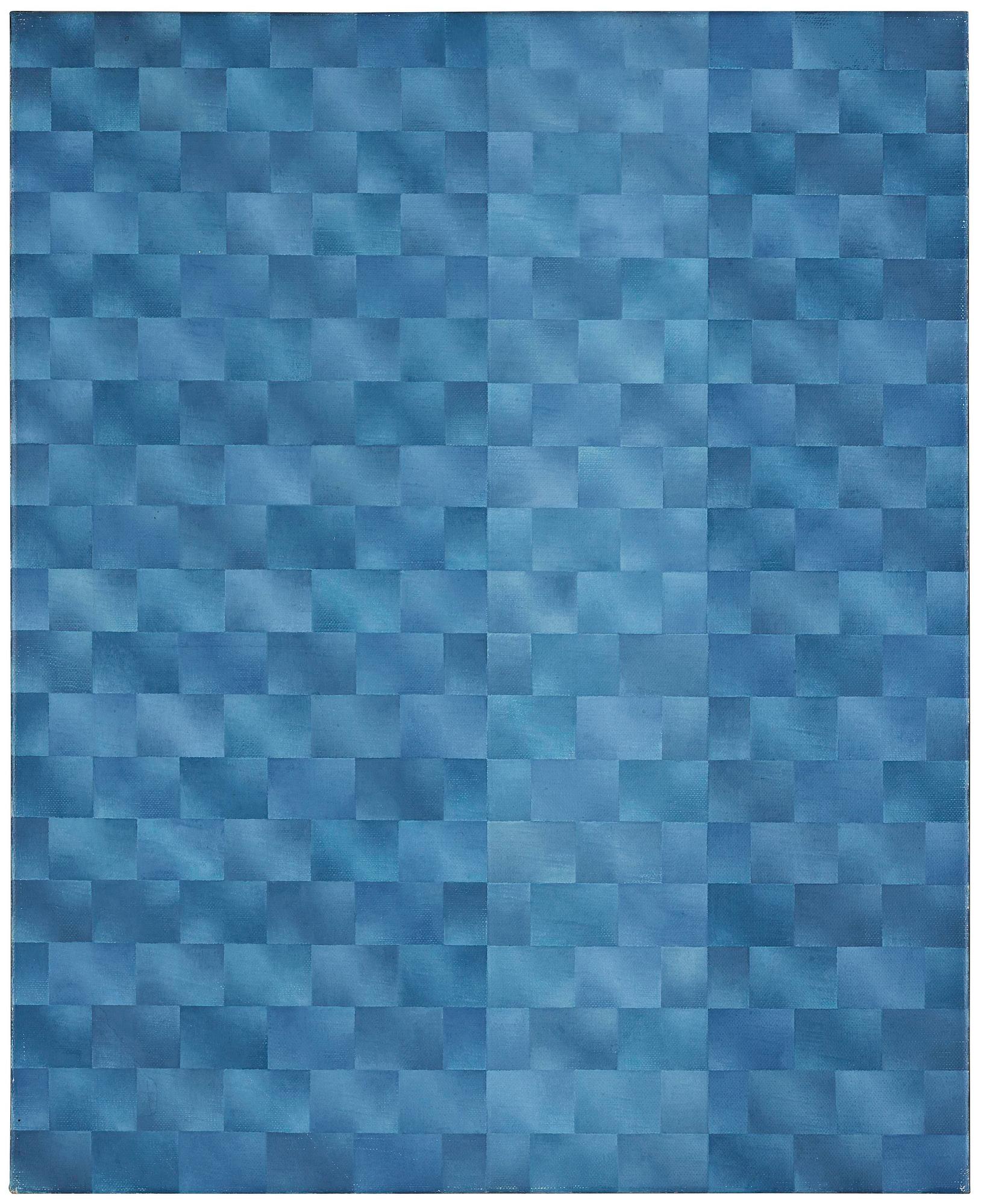 Barbro Östlihn, "XXI Mur Bleu avec Bande".