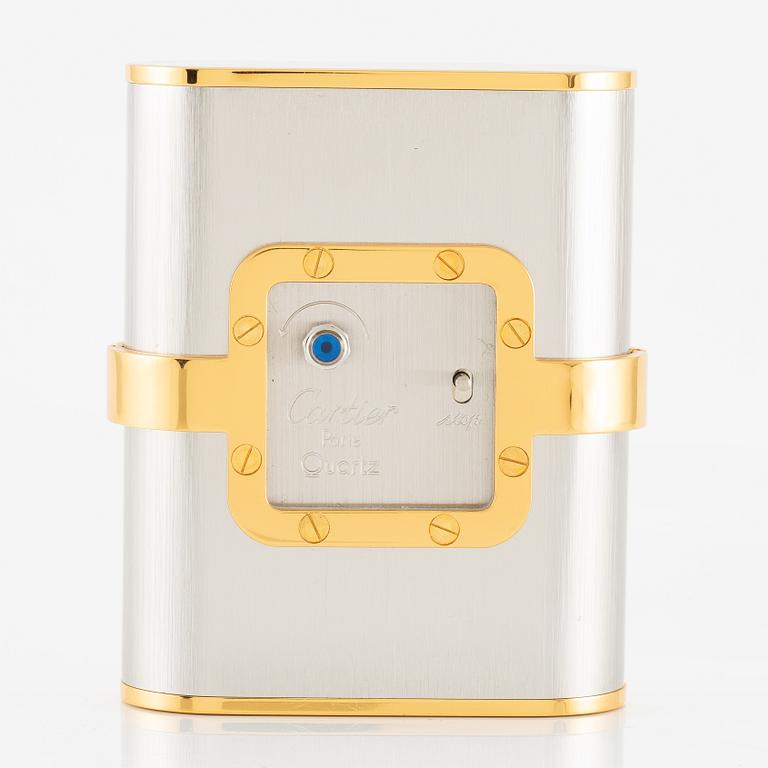 Cartier, Santos de Cartier "Pendulette", table clock, approx. 67 x 85 x 28 mm.