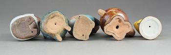 FIGURINER, 5st stengods, Lisa Larson, Gustavsberg.