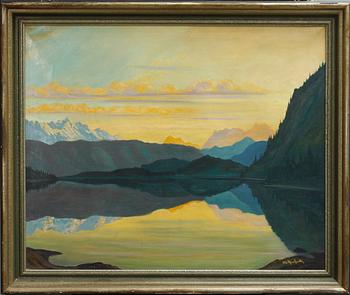 OKÄND KONSTNÄR, olja på duk, sign Otto Herrfurth, 1900-talets början.