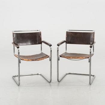 MARCEL BREUER, a pair of "B34" Thonet armchair.