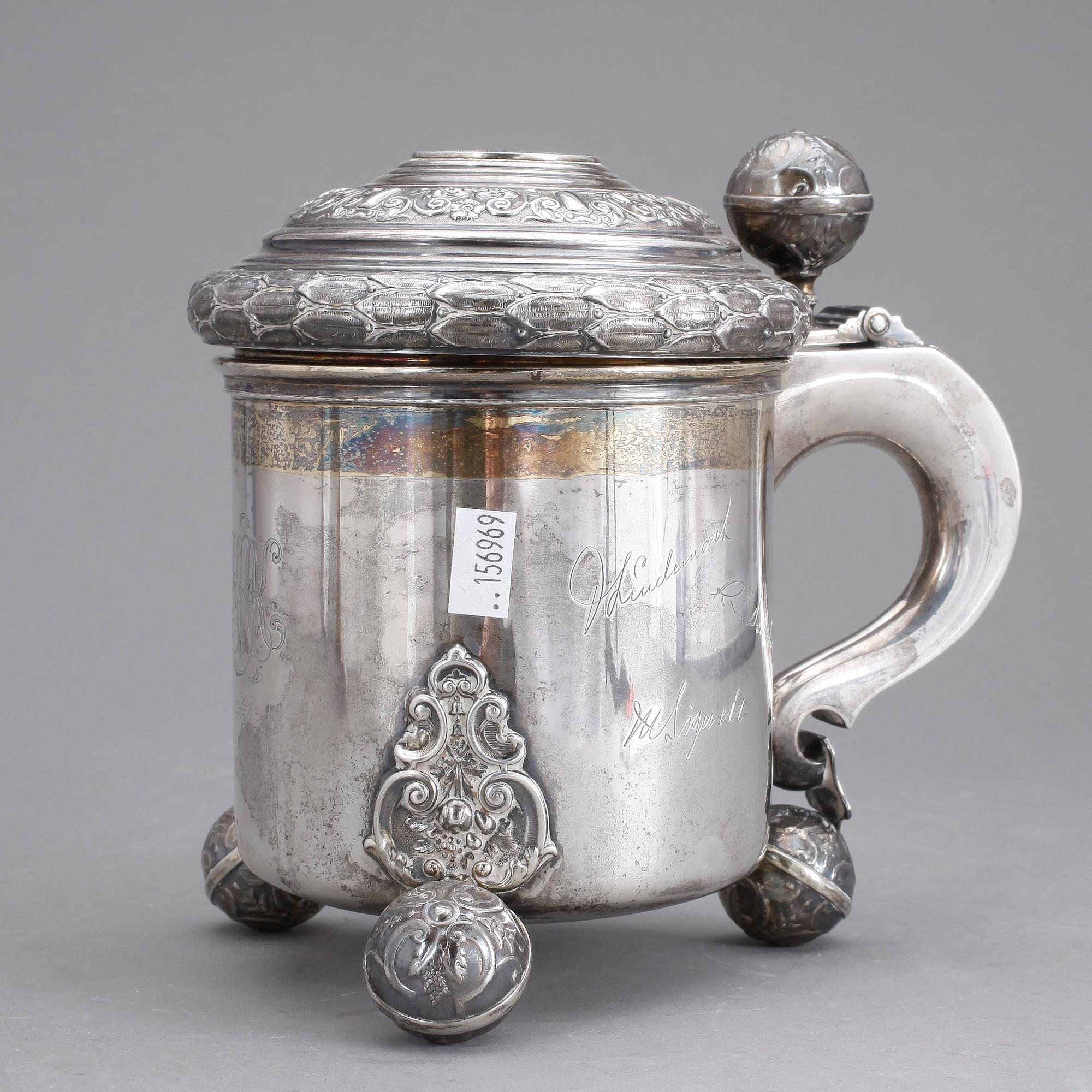 STOP, silver, C G Hallberg, Stockholm, 1944, vikt ca 597 gram.