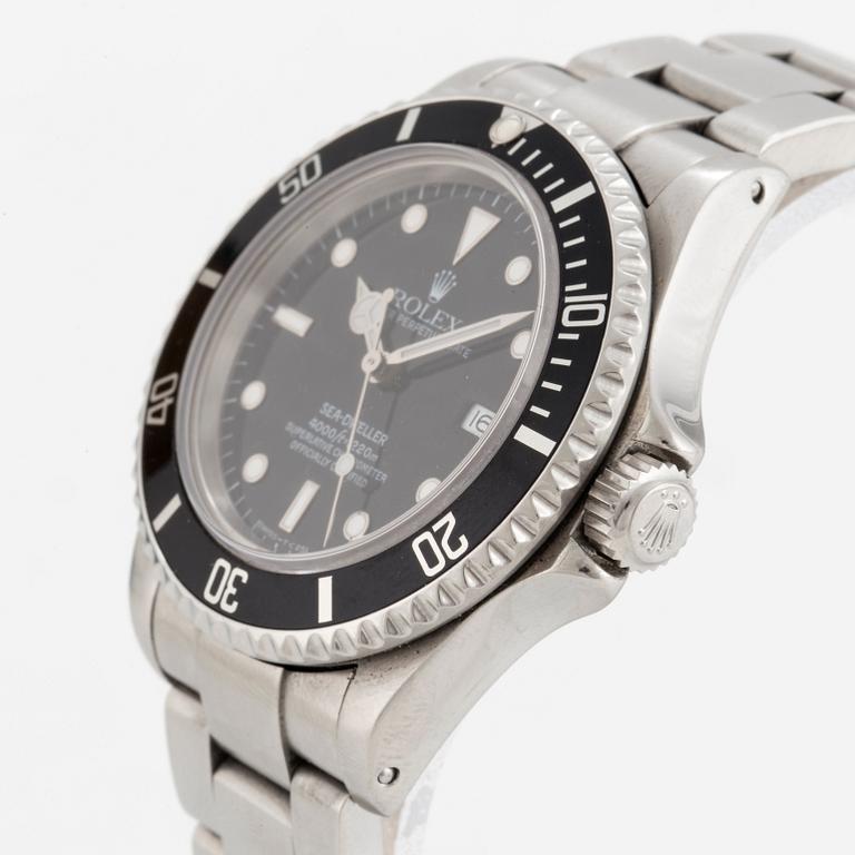 ROLEX, Oyster Perpetual Date, Sea-Dweller (4000ft=1220m, SWISS-T<25), Chronometer, wristwatch, 40 mm,