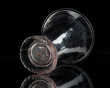 A large Swedish silver-shaped glass beaker, presumably Limmared or Kosta manufactory.