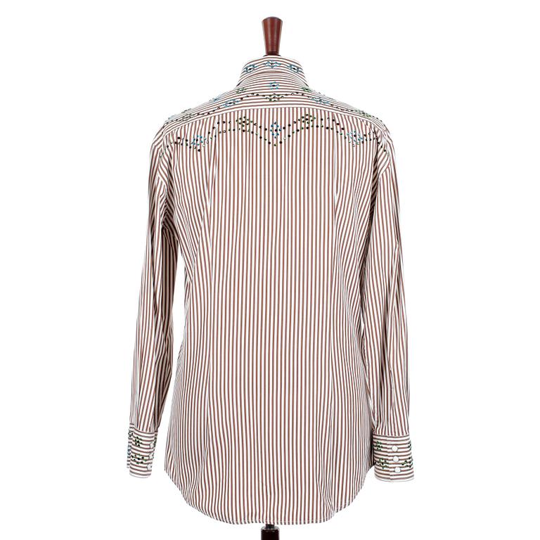 PAUL SMITH, men´s cotton shirt with embellishment.