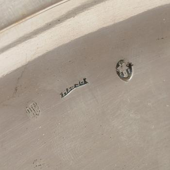 An 1810/20's Austrian-Hungarian silver tray, length 40 cm, weight ca 564 gr.