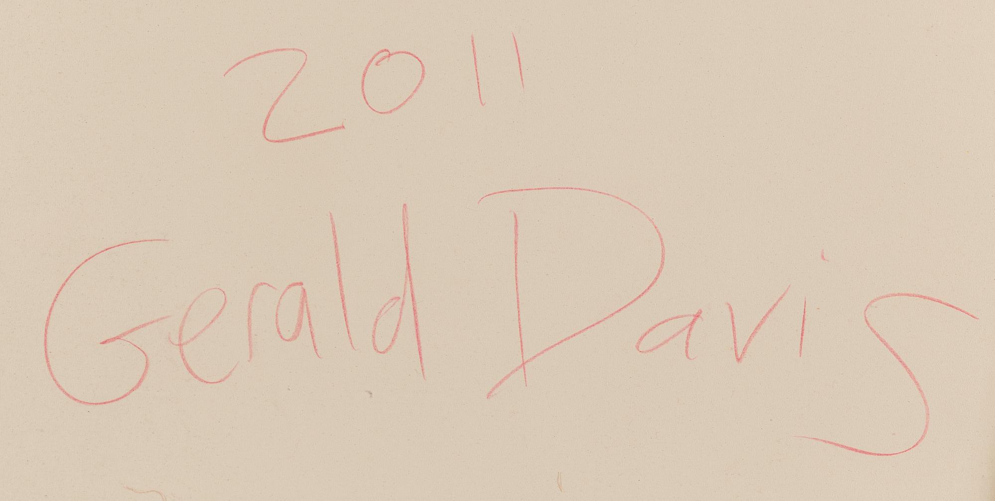 GERALD DAVIS, acrylic on canvas, signed and dated 2011 a tergo.