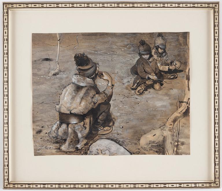John Bauer, Boys in Ripainen, Jukkasjärvi, Lapland.