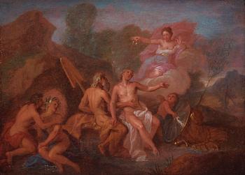 876. Charles Antoine Coypel Circle of, Faistos and Teitis with Achilles?.