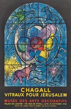 MARC CHAGALL, affisch, Mourlot 1961.