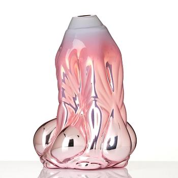 Hanna Hansdotter, a "Dripping print" glass sculpture, ed. AP 1/2, The Glass Factory, Boda Glasbruk, Sweden 2018.