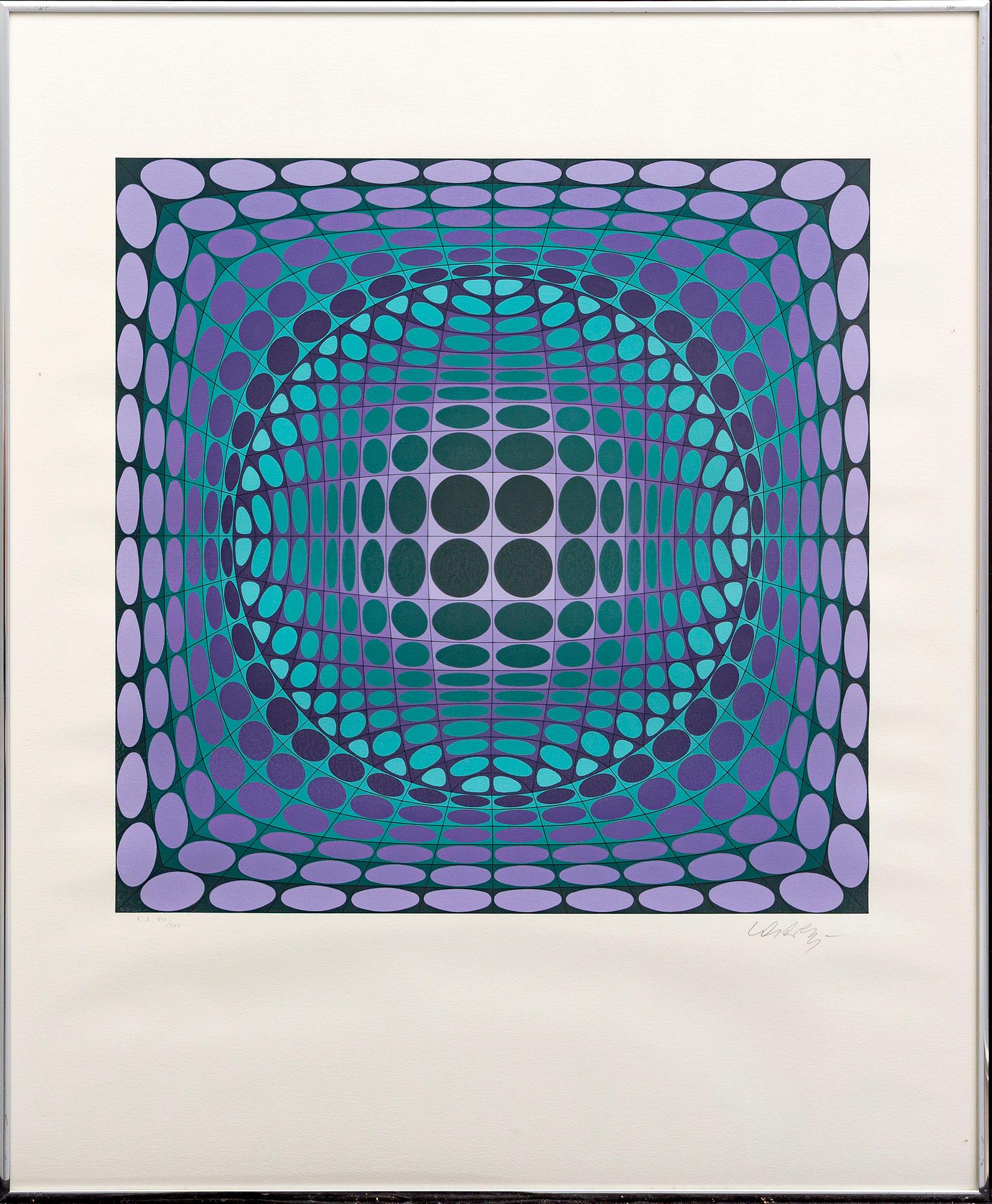 Victor Vasarely, serigraph signed and numbered EA XIV/XXV.