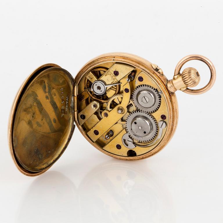 LADY'S POCKET WATCH, 14K gold, swiss mark.