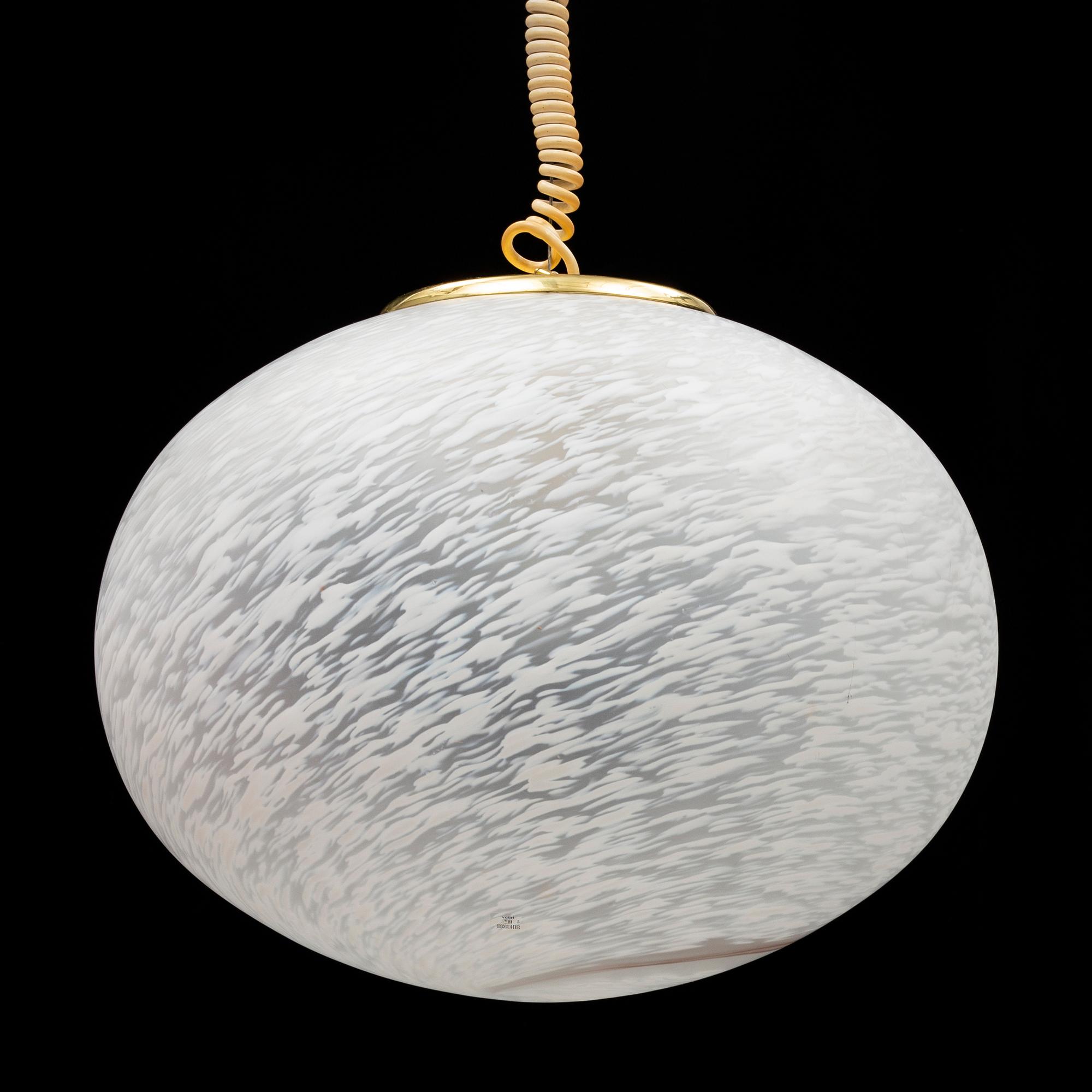 A glass ceiling light, Vetri Murano, Italy, late 20th Century.