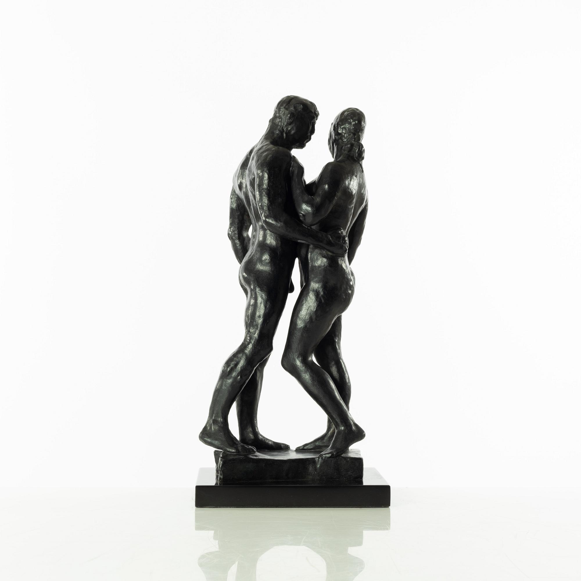 Gudmar Olovson, skulptur. Signerad. Numrerad. Gjutarstämpel. Brons, total höjd 39,5 cm, längd 18 cm.