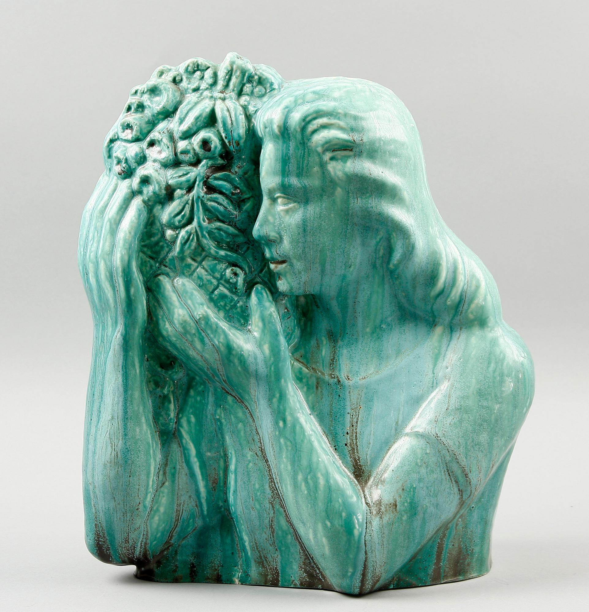 FIGURIN, stengods, Harald Salomon, Rörstrand, sign.