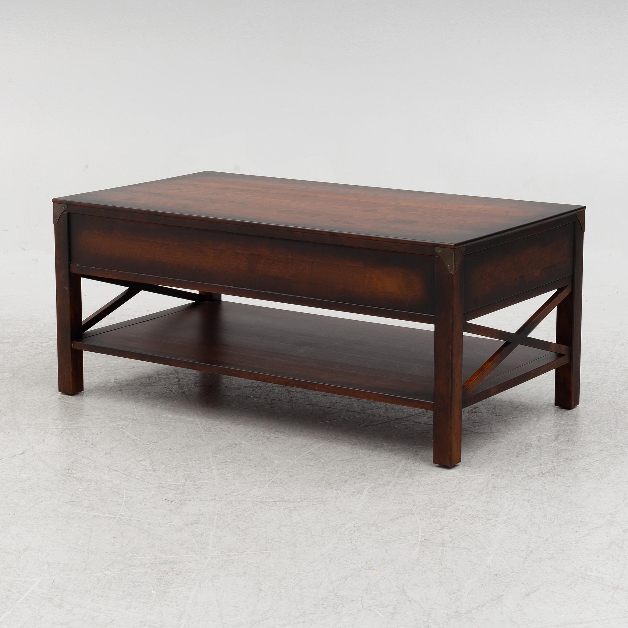 Laura Ashley Dark Chestnut Balmoral 3 Drawer Coffee Table.