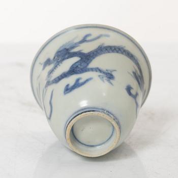 Vinkopp, porslin. "Hatcher cargo", 1600-tal.