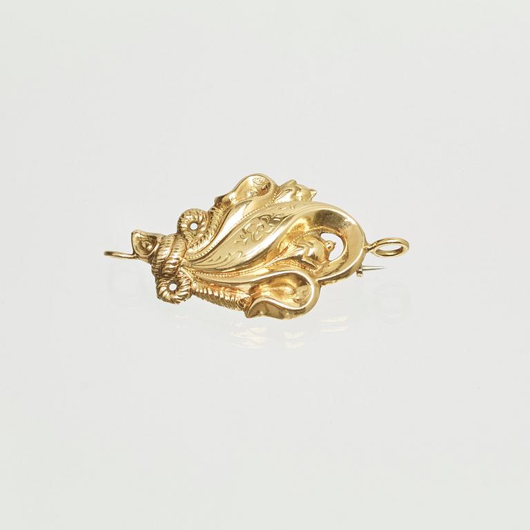 BROSCH, 18K guld.