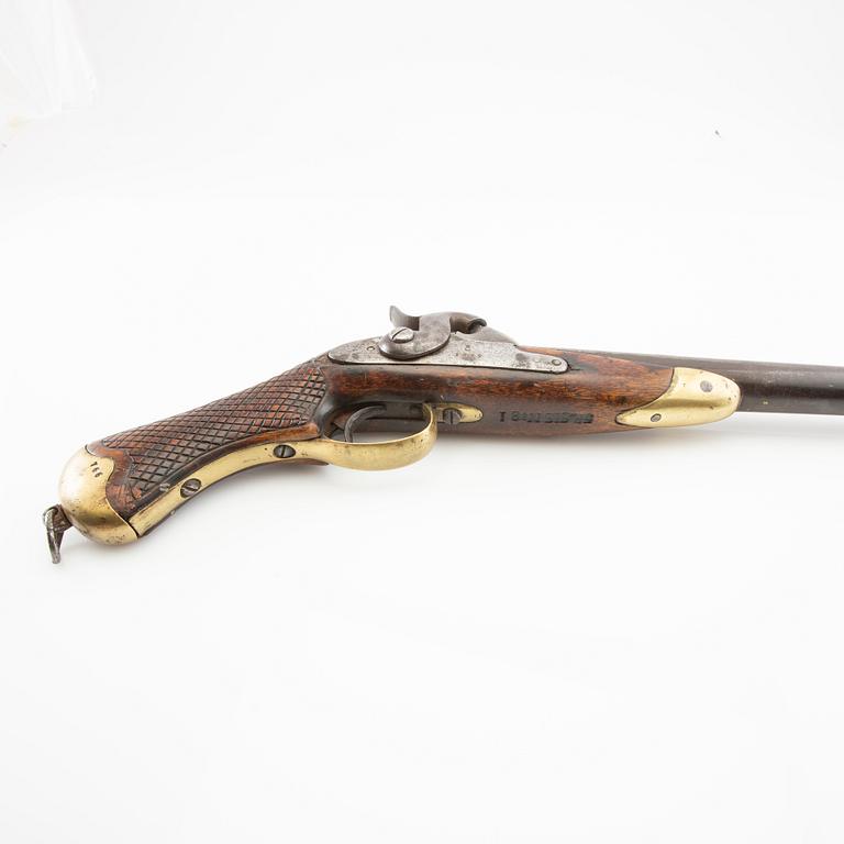 Percussion pistol, m/1850, smoothbored, Sweden.