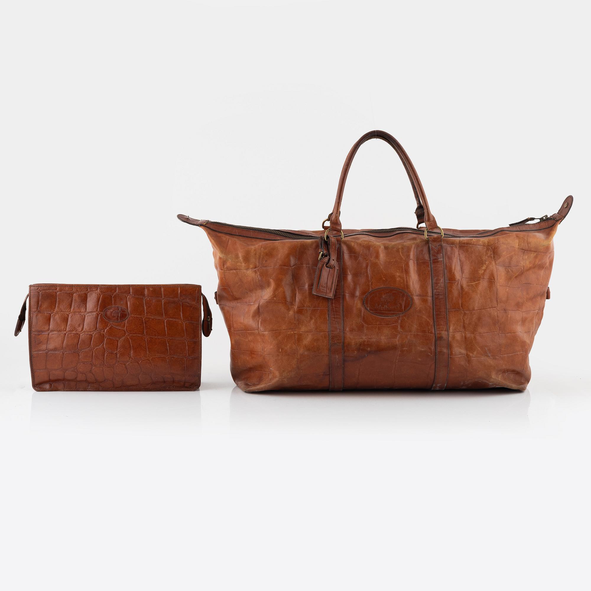 Mulberry, Weekend Bag and Toiletry Bag, vintage.
