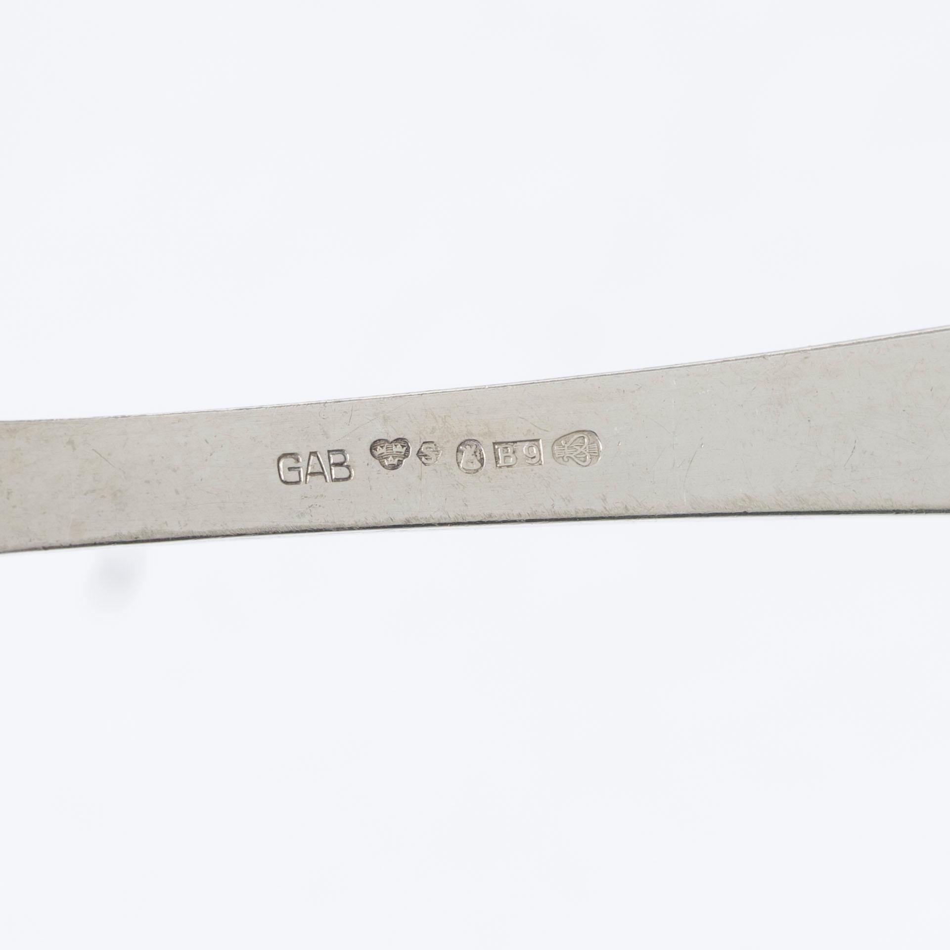 Jacob Ängman, a silver cutlery, model "Rosenholm", GAB, Stockholm and Eskilstuna, some 1952 (30 pieces).