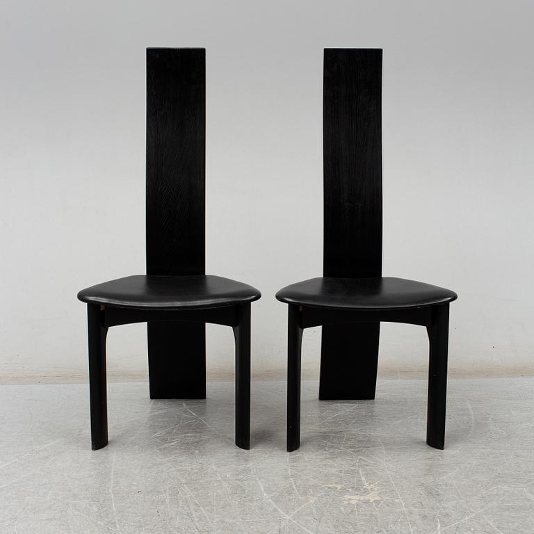 Eight chairs 'Iris' designed by Bob van den Berghe, Tranekær Furniture, Denmark, 1982.