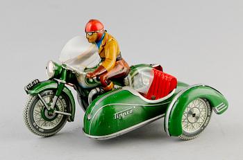 LEKSAK, plåt, Tippco, motorcykel, TCO-59,  1900-talets mitt.