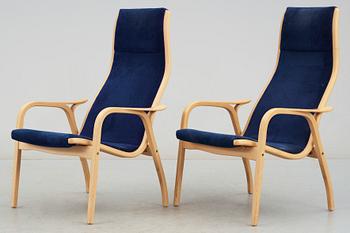 FÅTÖLJER, ett par, "Lamino", Yngwe Ekström, Swedese.