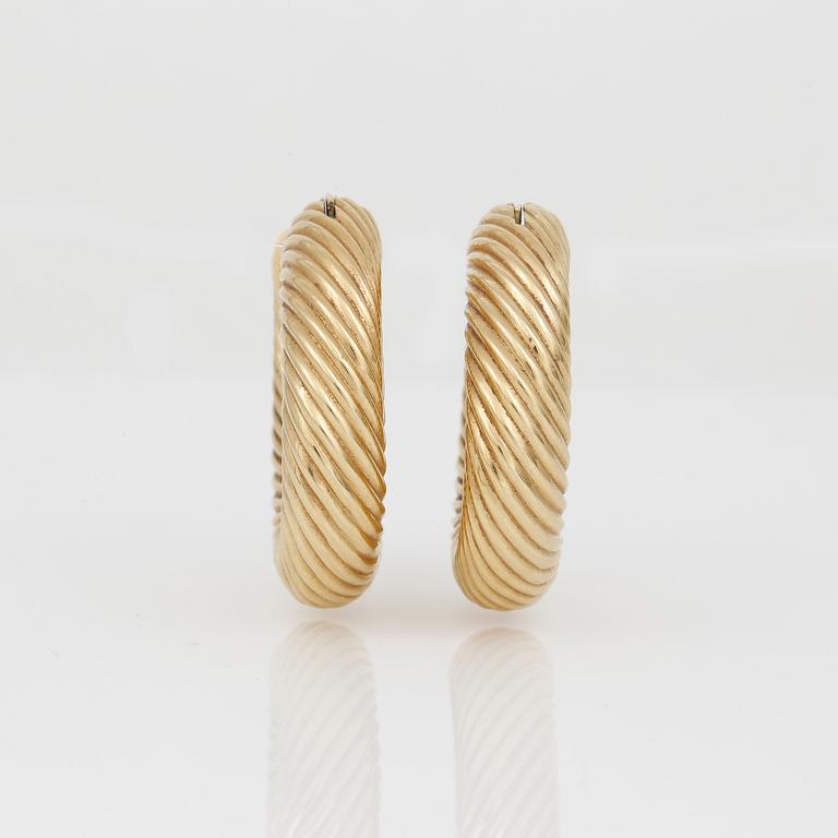 ÖRHÄNGEN, ett par, 18K guld, Italien, 1900-talets andra hälft. Total vikt ca 15,19 g.