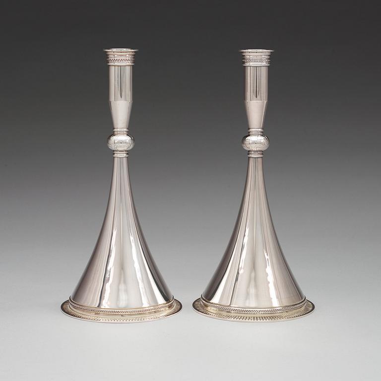 A pair Wiwen Nilsson 'Byzantine' candlesticks, Lund. 1965.