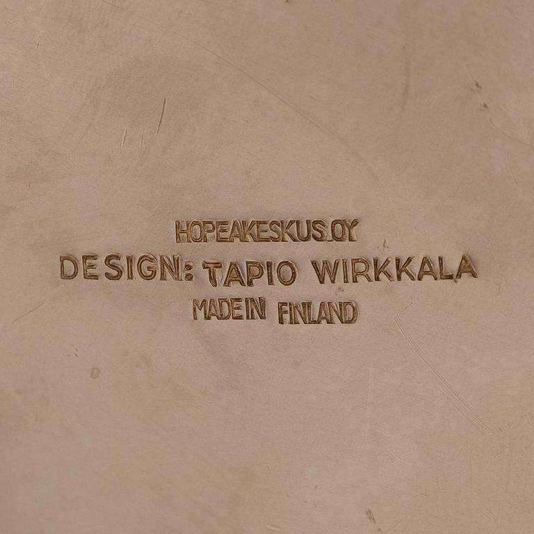 Tapio Wirkkala, A 3-piece serving ware "Cumulus" made to order for Finnair, Kultakeskus (Hopeakeskus). Designed in 1968.