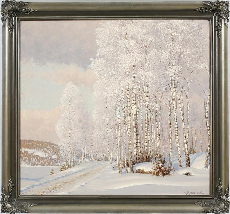 GUSTAF FJAESTAD, oil on panel, signed.