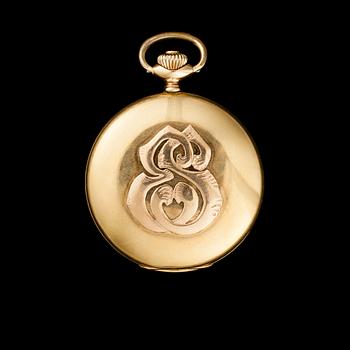 FICKUR, 14K guld, Zenith, dubbelboett. 1920-tal.