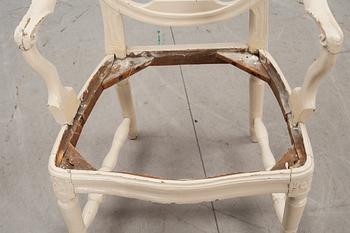 KARMSTOL, gustaviansk, 1700-talets slut.