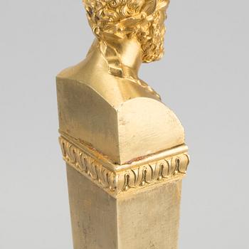 CANDELABRUM, gilt-bronze, Empire, France, first half of the 19th century.