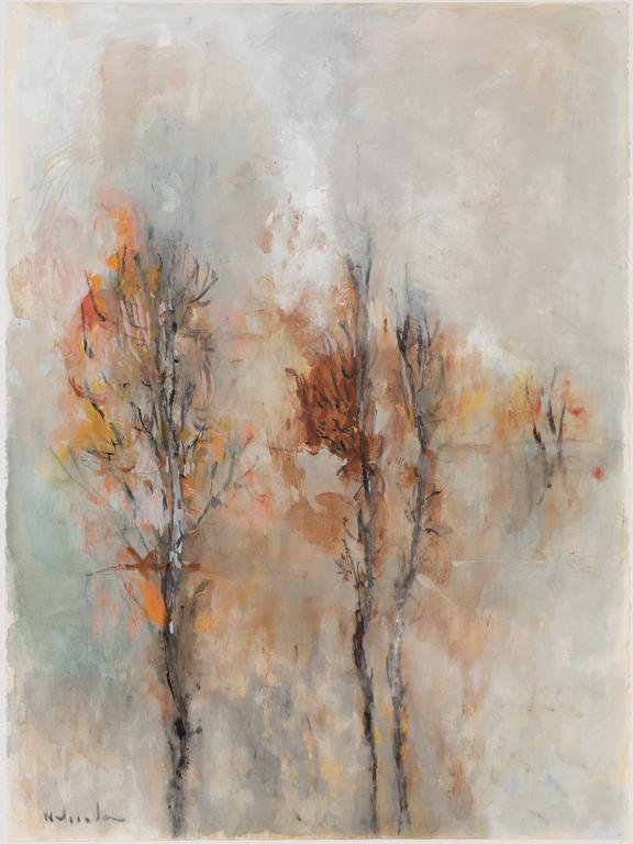 Ruben Heleander, gouache, signed.