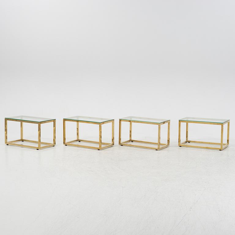 A 21st Century 5 pcs glass coffee table.